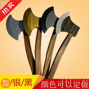 Wooden Props Axe Lesson Play Gold Axe Silver Axe Story Wooden Props Axe Children Toy Axe