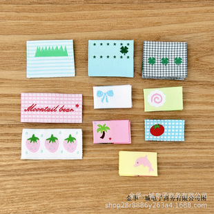 Creative Ins Style Hand Account Decorative Cloth Label Long Embroider Fabric Label Washable DIY Gift Hand Account Decoration Material