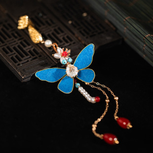 Hairpin Niang Antique Style New Chinese Style Retro Cheongsam Hanging Ornaments Pressure Flap Handmade Flannel Butterfly Forbidden Chinese Clothing Accessories Waist Wear