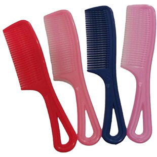 Household Anti-static Colorfulful Plastic Not Easy to Break Comb with Handle Colorful Straight Hair Hairdressing Makeup Curly Hair Comb Small Comb