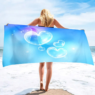 Love Series Beach Towel Sports Towel Microfiber Quick-drying Swimming Blanket Yoga Fitness Bath Towel Travel Towel