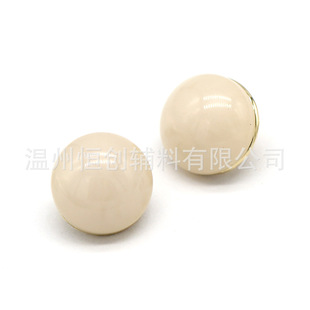 11.5mm Resin Cat's Eye Imitation Jade Metal Combination Button Zinc Alloy High Foot Hand Stitched Button Shirt Button