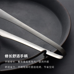 Stainless Steel Barbecue Clip Household Lasting Food Clip Bread Clip High Temperature Resistant Kitchen Fried Steak Clip Clip