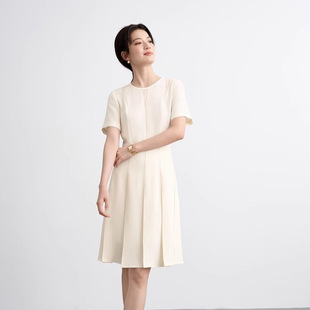 Yi * * L2025 summer new hollow design sense dividing line waist acetic acid dress female 1G4993021