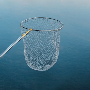 Stainless steel strong horse copy net telescopic positioning rod folding net head fishing net bag fishing gear supplies net copy complete set