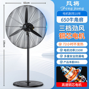Industrial electric fan wall hanging high power lifting landing home commercial factory strong wall hanging super wind horn fan
