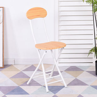 Folding Stool Household Dining Chair Stool Backrest Chair Training Chair Student Dormitory Chair Simple Computer Chair Folding Round Stool