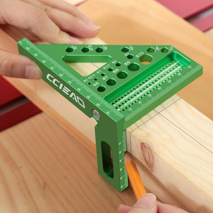 Customized-woodworking triangle ruler with dark pin multifunctional aluminum alloy scribing scale measuring tool
