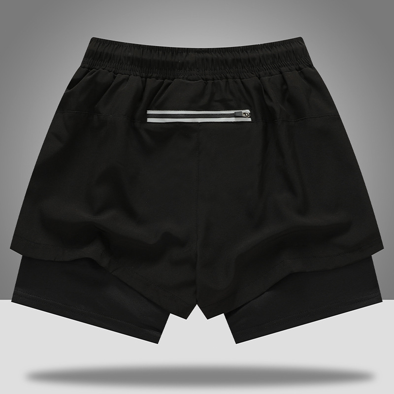 Batch Spot Quick-Drying Sports Fake Two-Piece Liner Elastic Shorts Men's Summer Basketball Fitness Running Three-Point Pants