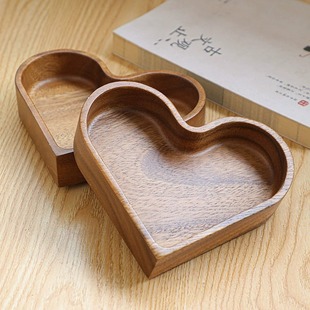 Wooden Fruit Box Whole Wood Candy Box Nut Dried Fruit Storage Tray Japanese Style Solid Wood Stackable