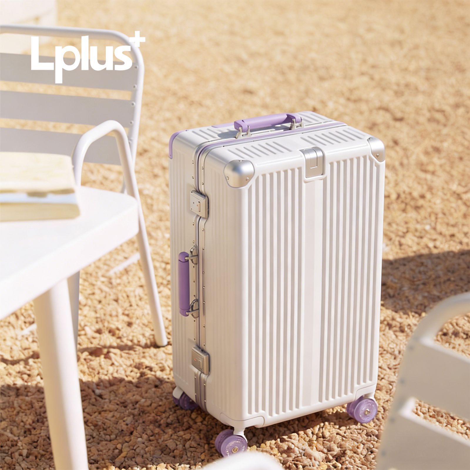 Lplus Travel Suitcase with Wide Handle, Same Model as Box Brother, 20inch Password Lock Suitcase, 24-Inch Large Capacity