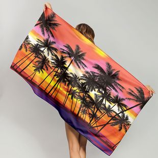 Microfiber Beach Towel Digital Printing Absorbent Quick-drying Bath Towel Beach Swimming Beach Towel Gym Sports