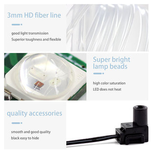 New car colorful cold light USB wiring-free light emitting lamp EL stage decoration lamp multifunctional atmosphere lamp
