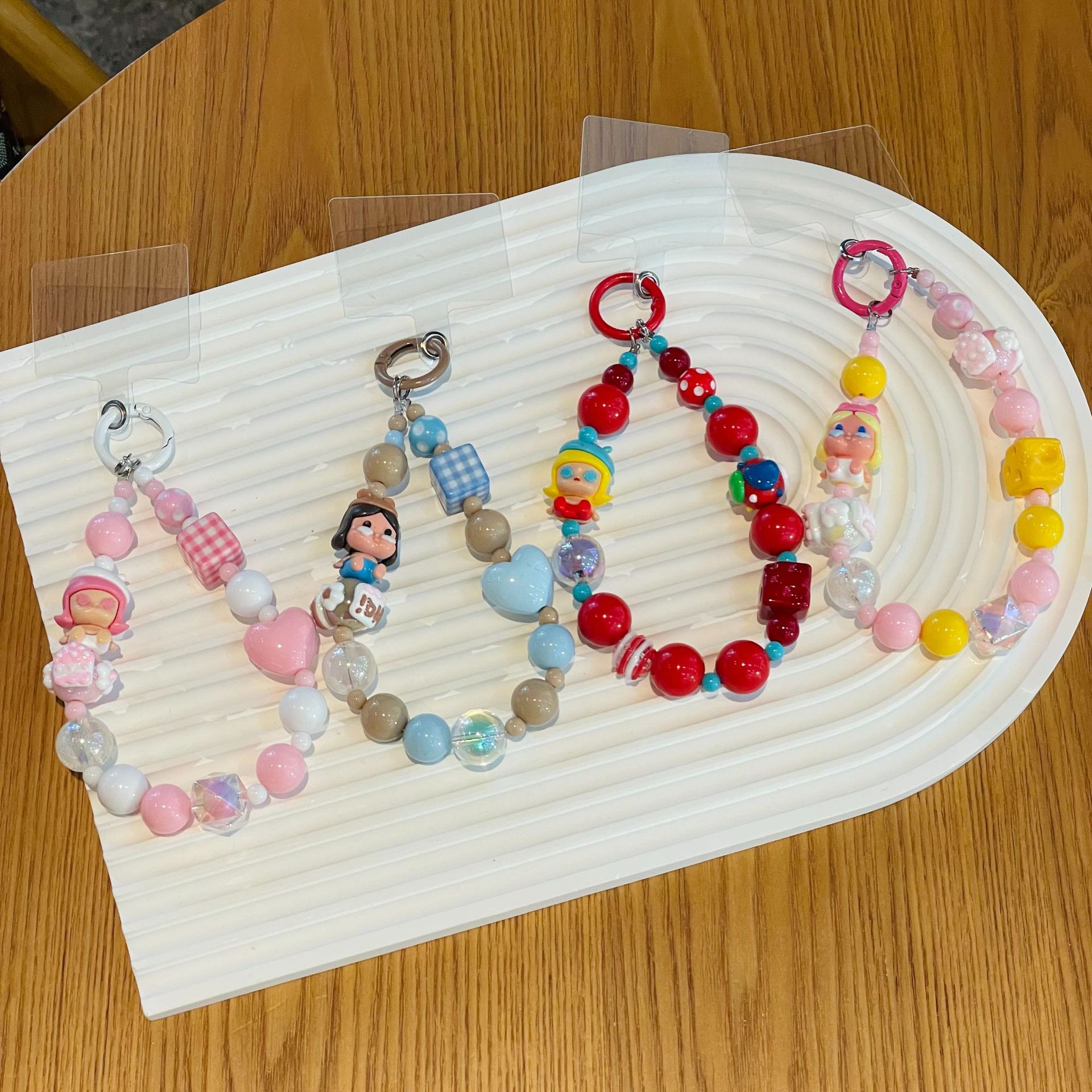 Cartoon Cute Doll Handmade Chain Lanyard Pendant Mobile Phone Chain Ccd Camera Beaded Bag Chain Pendant