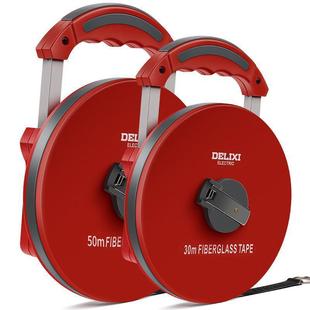 Delixi Electric Glass Fiber Tape Measuring Ruler Disc Tape Tape Tape Soft Tape Telescopic Ruler 50 m 30 m