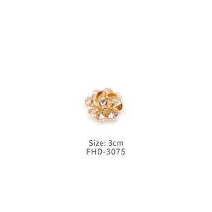 New in stock handmade beaded small fragrant flower core Diamond-embedded petal sequins clothing accessories collar DIY jewelry