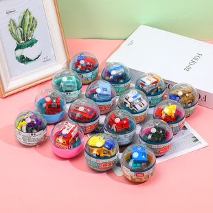 Gashapon car Children's engineering car toys wholesale cute cartoon pull back car kindergarten baby birthday gift