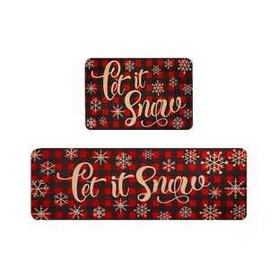 Cross-border Christmas floor mat three dwarfs long floor mat kitchen Christmas carpet two-home floor mat door mat
