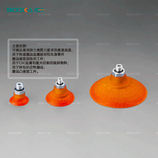 BOOKA Baika Factory Direct Supply FUF Flat Ribbed Vacuum Suction Cup Joint Handling Empty Convex Surface Suction Cup