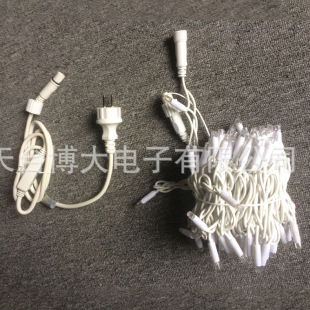 Linear light string 10 m 100 head flash bubble male and female docking plug wire IP65 Rectifier Factory Direct Supply