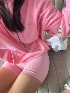 Alo Naked-Feel High-Waisted Three-Point Shorts Skin-Friendly Safety Shorts Anti-Exposure Seamless Butt-Lifting Yoga Pants Cycling Leggings