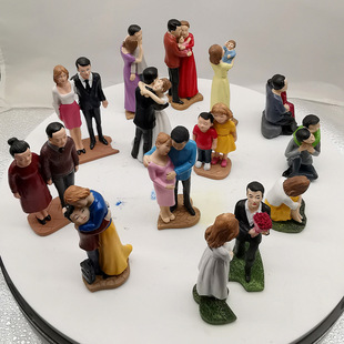 Psychological sand table sand figure suit get married and have children to cultivate children to grow old together warm and happy family