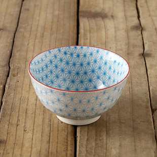 Wholesale promotion: retro 4.5 inch rice bowl four packed three packed ceramic bowl high foot anti-scalding suit bowl people