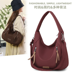 New Trendy Fashion Nylon Cloth Women's Bag Casual Small Bag Shoulder Crossbody Bag Middle-aged and Elderly Mother's Bag Coin Purse