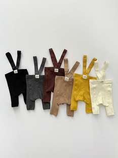 Baby Spring and Autumn Strap Shorts Big PP Pants Children's Wear Korean Ins Leggings Western Style Thin Pants for Boys and Girls
