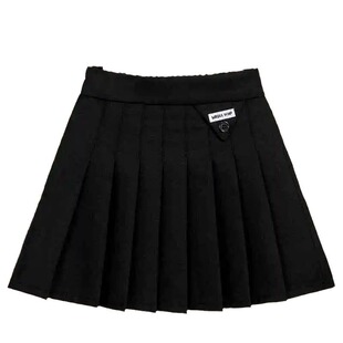 Girl's Skirt Spring and Autumn College Style Skirt New Children's School Skirt Solid Color Girl Baby's Pleated Skirt Trendy Style