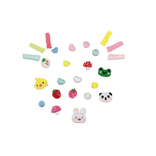 Jianlian Cartoon Small Animal Embroidery Cloth Sticker Mushroom Down Jacket Patch Sticker Bag Decoration Strawberry Love Embroidery