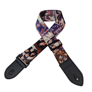 Factory spot embroidered guitar strap electric guitar shoulder strap 36 inch folk guitar bag strap heat transfer belt