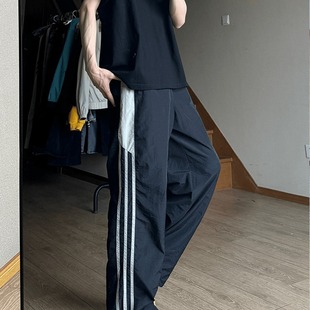 Cross-border American Style Retro Striped Pants Men's Spring and Autumn Fashion Brand Quick-drying Tooling Pants Sports Casual Pants