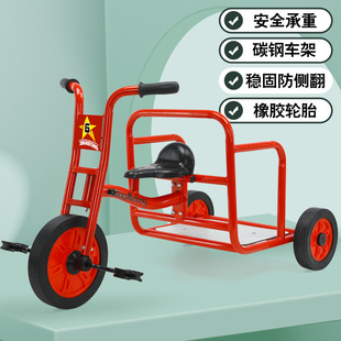 Wholesale kindergarten tricycle bicycle 2-8 years old boys and girls game preschool car double pocket windmill manufacturers