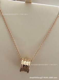 Высокая версия Серебряный маленький красный ожерелье женский черный керамический благотворительный V золотая весна толстая покрытая 18k розовое золото CNC Seiko