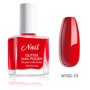 Autumn and Winter Color Cherry Red Rose Red Wine Red Nail Polish Non-baking Quick-drying Water-based Tasteless Pearlescent Satin