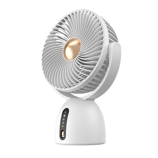2024 new smart voice control desktop circulating fan table wall dual-purpose four-speed wind fast charging socket mini fan