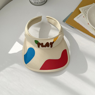 Children's hat summer big brim sun protection hat boys and girls Beach UV protection empty top peaked cap Korean