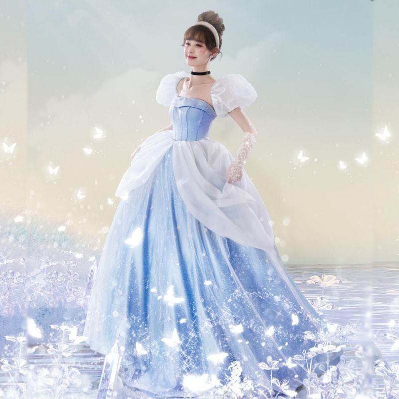 Halloween Adult Princess Dress Cos Snow White Elsa Anna Sleeping Beauty Cinderella Belle Stage Performance Costume