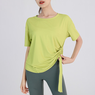 Spring and Summer Internet Popular Sports Top Women's Loose Running Blouse T-shirt Short-sleeved Fitness Clothes Casual Quick-drying Yoga Clothes