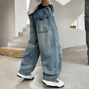 Z1390 Early Yang Boys 2025 Spring New Fashion Loose Straight Handsome Jeans Trendy
