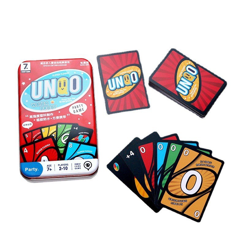 Genuine Wono Card Table Game Classic Black Gold Uno Uno Card Multiplayer Leisure Party Card Board Game