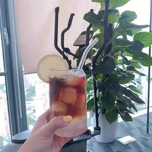 Coke Cup Creative Glass Water Cup Internet Celebrity ins Style Easy-open Cans Glass Cold Drink Cup Commercial Beverage Cup Juice Cup