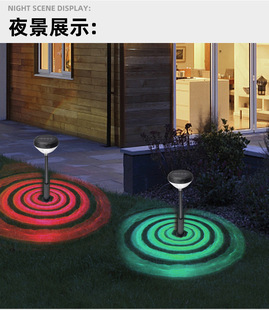 Solar Landscape Light Waterproof Colorful Lawn Light Atmosphere Led Light Villa Garden Outdoor Floor Garden Light
