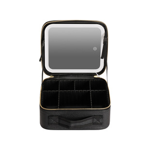 Advanced Cosmetic Bag with Light and Mirror LED Light with Battery Rechargeable Portable Travel Cosmetic Storage Bag