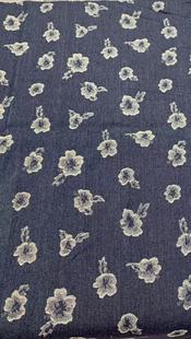 10 Jacquard Large Flower Denim Clothing Fabrics for Men and Women, Jackets, Pants, Skirts, Children's Clothing, Shoe Materials, Bags