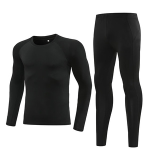 Children's Quick-drying Tights suit Men's Running Sports Long-sleeved High-elasticity Fitness Football Basketball Training Clothes Leggings