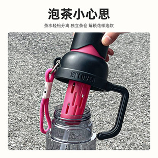 Summer net red plastic cup student couple cartoon pipette cup big belly cup cute portable high color value water cup wholesale