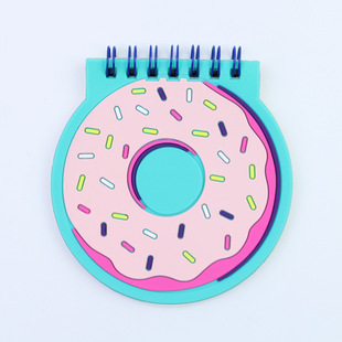 Silicone cover small coil Book mini cartoon special-shaped note book creative stationery cute animal shape with pen