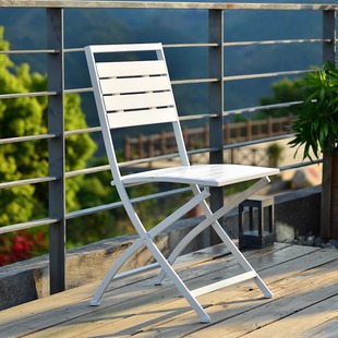 Modern Simple Outdoor Folding Table Commercial Plastic Wood Outdoor Table and Chair Villa Courtyard Leisure Folding Table and Chair